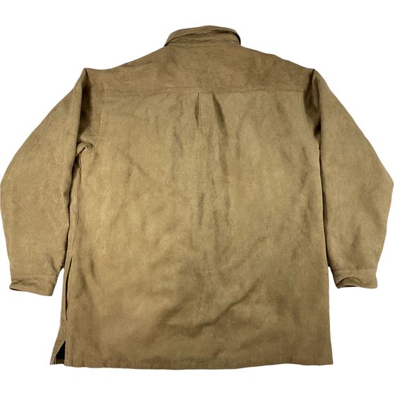 St Johns Bay Mens Large 100% Polyester Brown Button Up Jacket - Picture 2 of 9